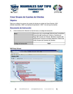Crear Grupos de Cuentas de Clientes