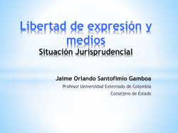 Libertad de expresi&oacute;n y medios Situaci&oacute;n Jurisprudencial
