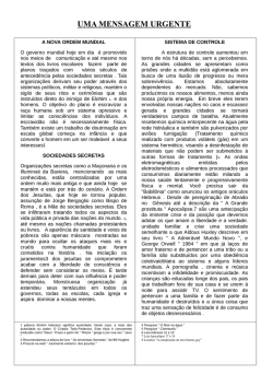 UMA MENSAGEM URGENTE