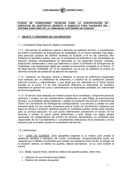 pliego de condiciones t&eacute;cnicas para la contrataci&oacute;n de servicios de