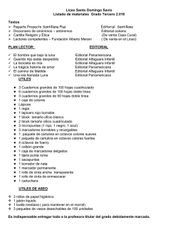 Liceo Santo Domingo Savio Listado de materiales Grado Tercero