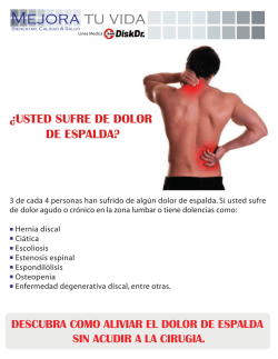 &iquest;USTED SUFRE DE DOLOR DE ESPALDA?