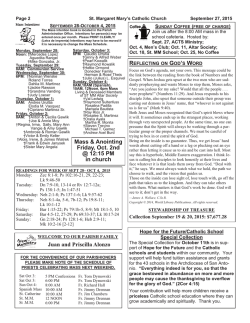 September 27 - St Margaret Mary Church