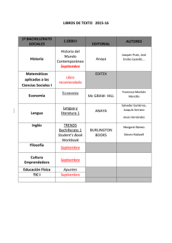 Descargar listado de libros de Bachillerato y Ciclos Formativos.