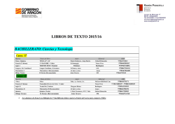 LIBROS DE TEXTO 2015/16 BACHILLERATO: Ciencias y Tecnolog&iacute;a