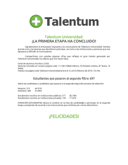 conoce los resultados de la primera etapa.