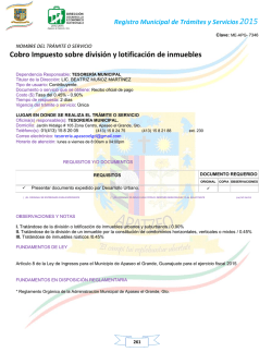 Cobro Impuesto sobre divisi&oacute;n y lotificaci&oacute;n de