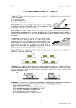 GUIA DE PROBLEMAS N&ordm;2: DIN&Aacute;MICA DE LA PART&Iacute;CULA