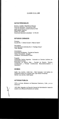 Albornoz, Hilda Monica - Concursos 2015