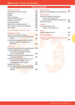 Mi&eacute;rcoles, 18 de noviembre - Reuni&oacute;n Anual de la Sociedad