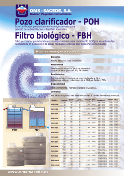 Pozo clarificador - POH Filtro biol&oacute;gico