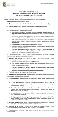 HOJA DE COTEJO Y REQUISITOS PARA LA SOLICITUD