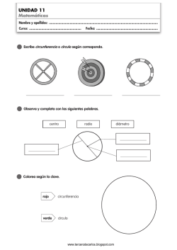 Escribe circunferencia o c&iacute;rculo seg&uacute;n corresponda. Observa y
