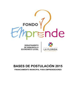 BASES DE POSTULACI&Oacute;N 2015