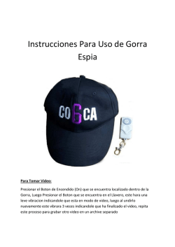 instruciones gorra espia