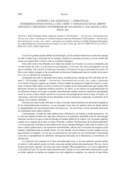 aNtoNio J. Gil GoNZ&aacute;leZ, + NARRATIVA(S): INTERMEDIACIONES