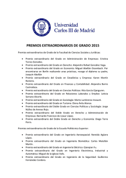 PREMIOS EXTRAORDINARIOS DE GRADO 2015