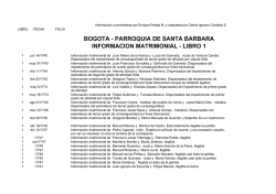 BOGOTA - PARROQUIA DE SANTA BARBARA INFORMACION