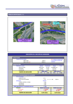 T&uacute;neles artificiales emboquilles: hormig&oacute;n