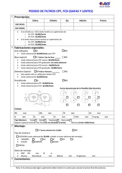 Filtros CPF, FCD (Gafas y Lentes)