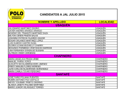 CANDIDATOS A JAL JULIO 2015 USAQU&Eacute;N CHAPINERO SANTAF&Eacute;