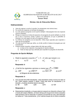 Instrucciones: 1. Dada la siguiente ecuaci&oacute;n = 3 , el valor que