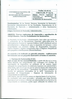 Circular 05/15 - Secretar&iacute;a de Hacienda y Administraci&oacute;n