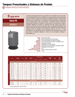 Tanques Presurizados y Sistemas de Presi&oacute;n