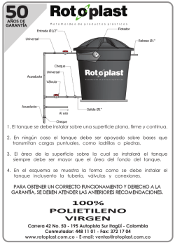 TANQUE C&Oacute;NICO Instructivo de instalaci&oacute;n