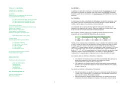 1 TEMA 1: LA MATERIA LEYES DE LA QU&Iacute;MICA La materia