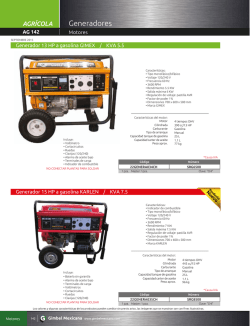 142 Tractor podadora 42`` Generador 13 HP a gasolina