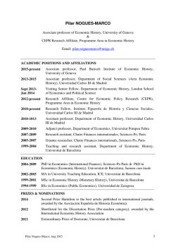 Pilar NOGUES-MARCO - Universit&eacute; de Gen&egrave;ve