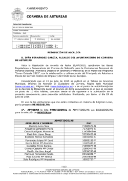 lista provisional provisional "mentor"