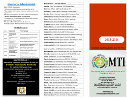 Ministerial Advancement - Florida Multicultural District of AG