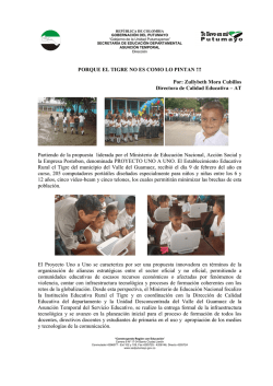 PORQUE EL TIGRE NO ES COMO LO PINTAN