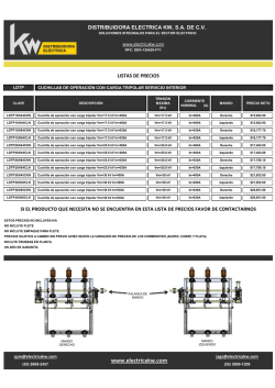 Lista de Precios - Distribuidora El&eacute;ctrica