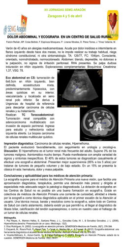 Dolor abdominal y ecografia en un centro de salud rural