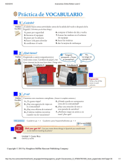 Pr&aacute;ctica de VOCABULARIO