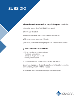 &iquest;c&oacute;mo funciona el subsidio ds116?