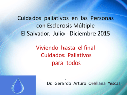 Cuidados Paliativos &ndash; Esclerosis M&uacute;ltiple