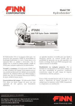 El Hydroseeder T30 es la maquina ideal para los proyectos mas