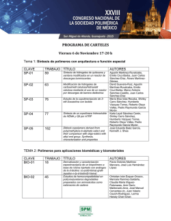 Programa de Carteles SPM COngreso XXVIII