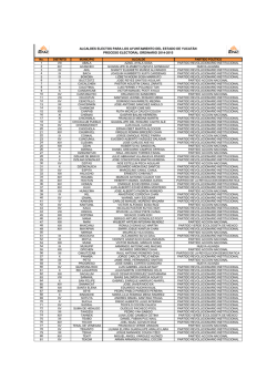 alcaldes electos para los ayuntamiento del estado de yucat&aacute;n