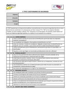 C-TPAT CUESTIONARIO DE SEGURIDAD