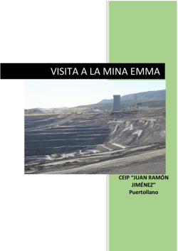 VISITA A LA MINA EMMA - CEIP Juan Ram&oacute;n Jim&eacute;nez, Puertollano