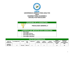 Psicolog&iacute;a General II - Universidad Abierta Para Adultos