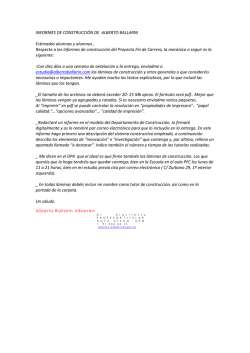 INFORMES DE CONSTRUCCI&Oacute;N DE ALBERTO BALLARIN