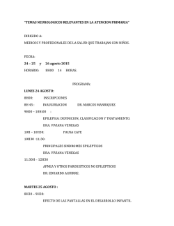 &ldquo;TEMAS NEUROLOGICOS RELEVANTES EN LA ATENCION