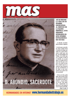 D. ABUNDIO, SACERDOTE - Hermandades del Trabajo