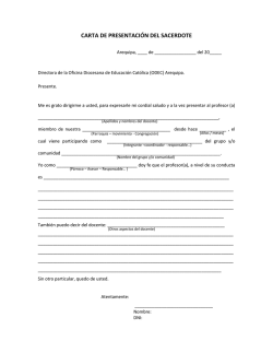 CARTA DE PRESENTACI&Oacute;N DEL SACERDOTE